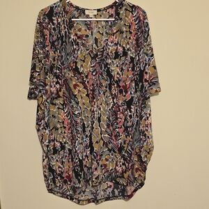 Elegant Multicolor Floral Women's Blouse
